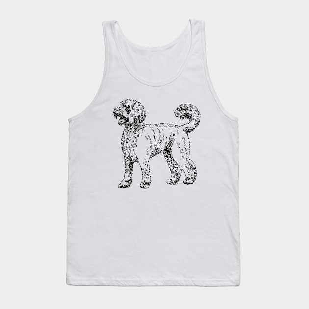 labradoodle portrait Tank Top by VicaVeresk